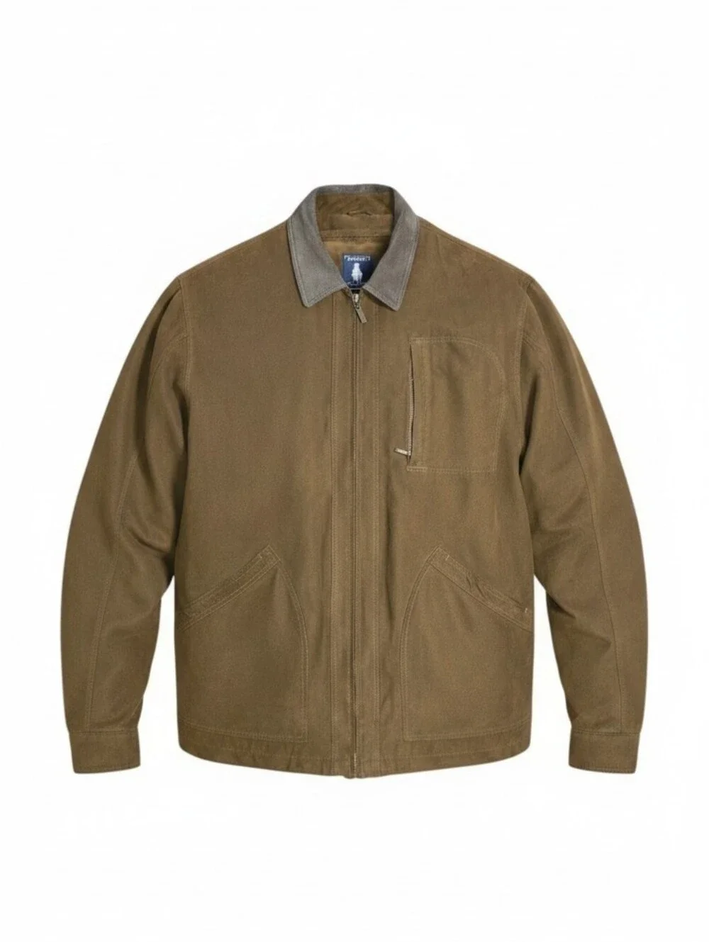 Roundtree & Yorke Brown Suede Leather Field Jacket